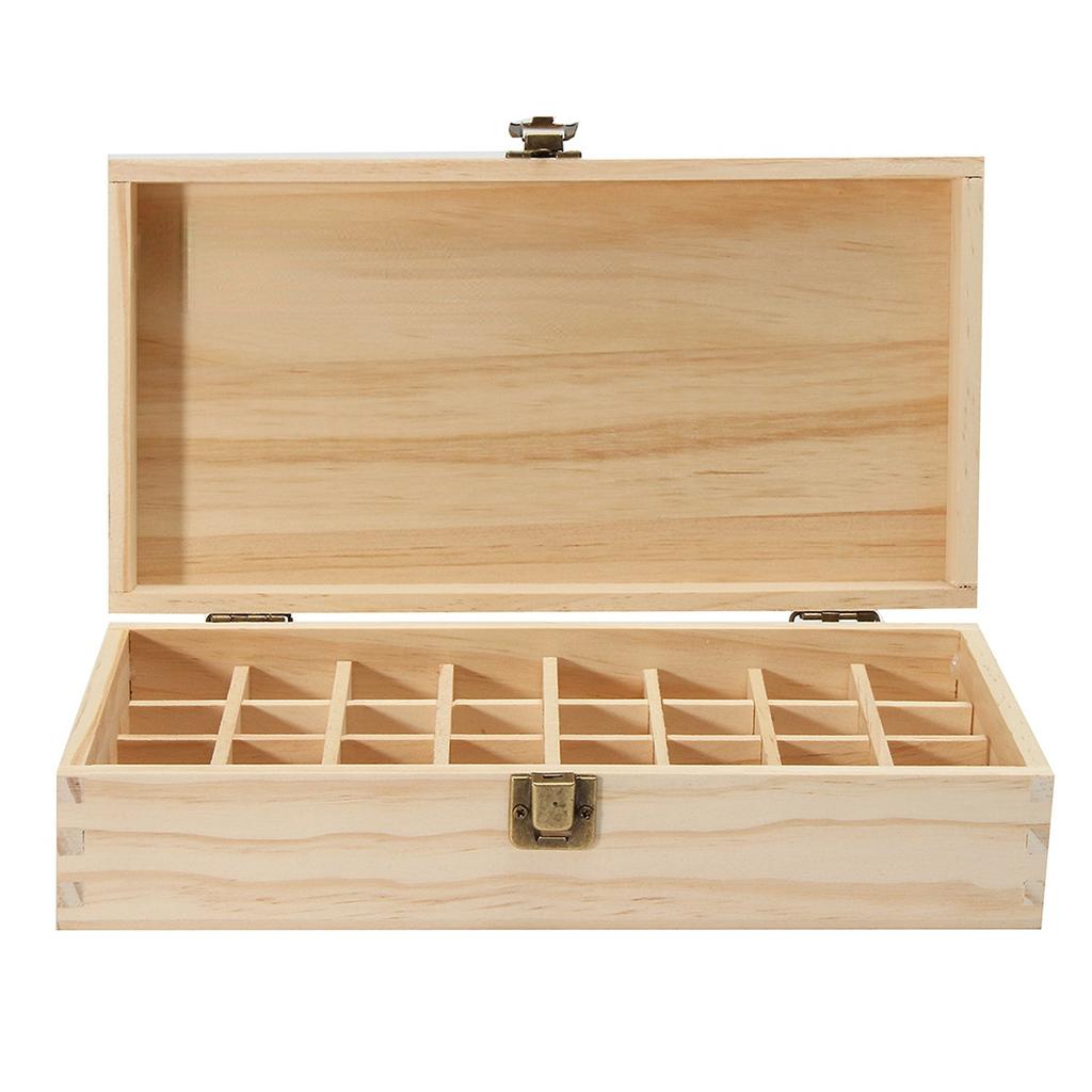 For doTERRA 32 Grids Essential Oil Natural Wood Box Aromatherapy Wooden Box Treasure Jewelry Storage Organizer Handmade Craft