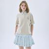 [mardimercredi] Layered Piquet T-Shirt Flower Needlework Fleur