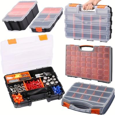 Hardware Tool Box, Fishing Tackle Box, Household Organizer, Box Case with Impact Resistant Polymer and Removable Plastic Divider