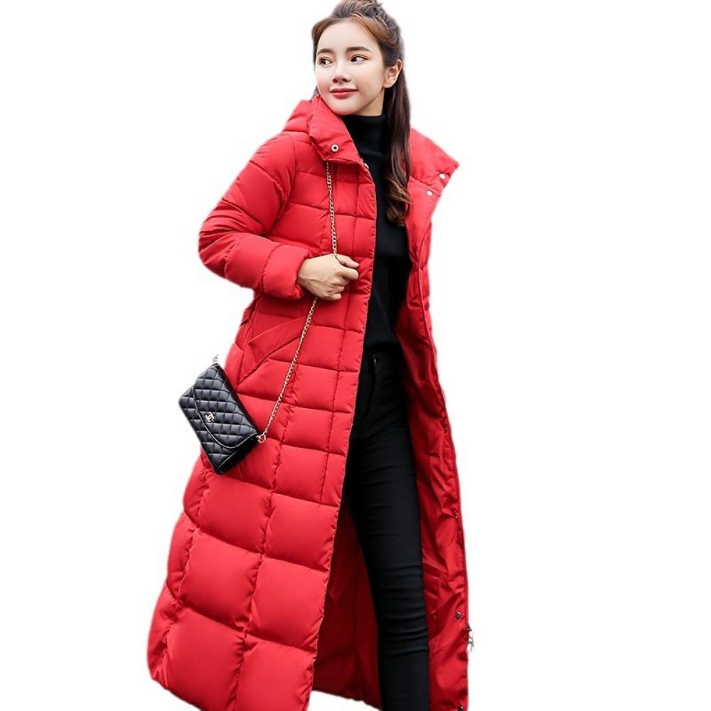 Winter women's cotton clothes extended large fur collar women's cotton clothes thickened long women's down cotton-padded clothes women's