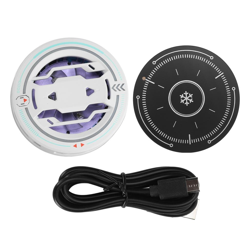 Cell Phone Cooling Fan 3 Speeds Magnetic Semiconductor Mobile Phone Radiator with Light for Playing