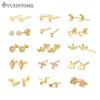 Geometrie 925 Silbernadel Exquisite Herz-/Biene-/Stern-Steckerohrringe für Damen Hochzeit Hoher Luxus Schmuck süße Stecker