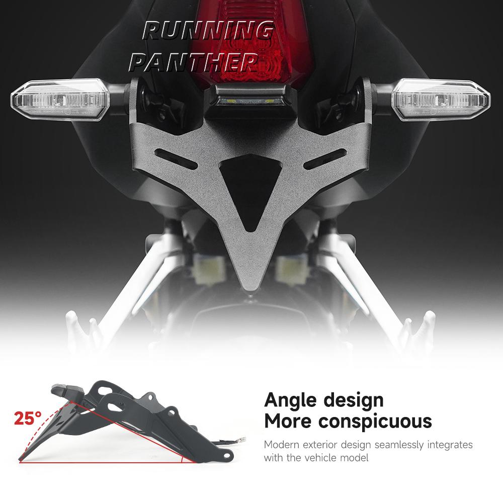 Pour Honda CB 650 R CB 650R CB650R 2024-UP Moto Arrière Court Support de Queue Nettoyeur Support de Plaque d'Immatriculation Support de Queue Lumière LED