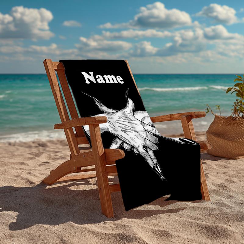 Custom Name Ultra-Soft Beach Towel with Goat Theme,Ideal for Pool - Camping, Diving - Perfect Travel Essential, Vibrant Beach Towel.