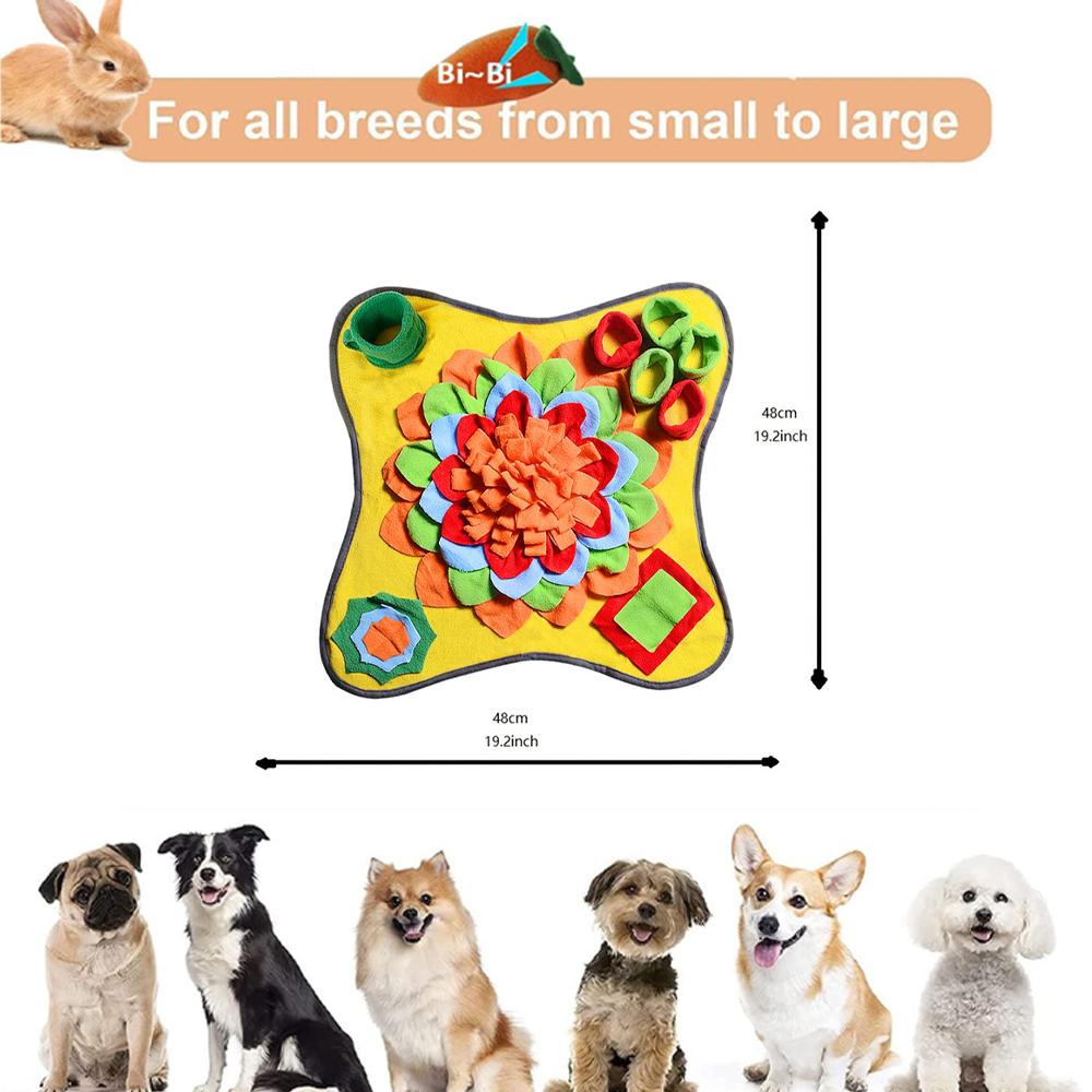 Dogs Snuffle Mat Pet Feeding Mats Puppy Sniffing Pad Interactive Puzzle Toys for Multiple Breeds Training and Stress Release