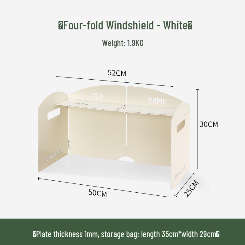 Portable Three-Fold Windshield Camping Stove - Large Heat Concentrator