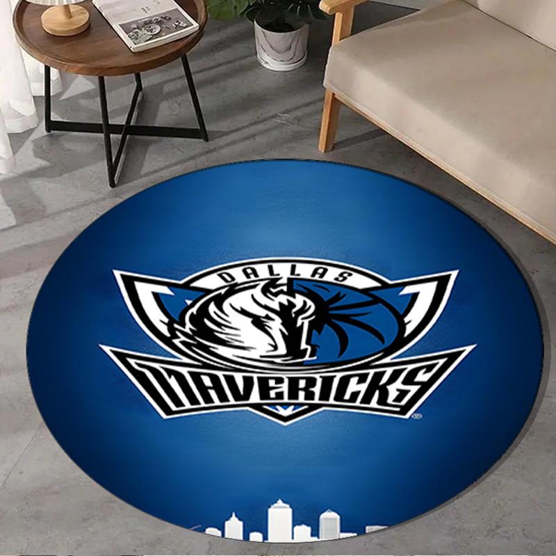 DALLAS BASKETBALL TEAM Round Rug for Livingroom,Bedroom, Palyroom, Chair Rug, Area rug, Circle Carpet, Large Size Fan Christmas gift
