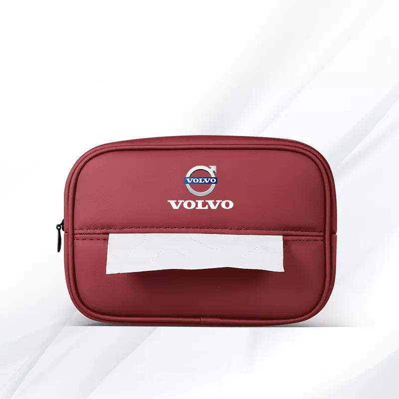 Car Interior Tissue Storage Box Auto Armrests Sunshades Seat Accessories For Volvo Xc60 Xc90 V40 V60 S60 V50 V90 S80 C40 XC40