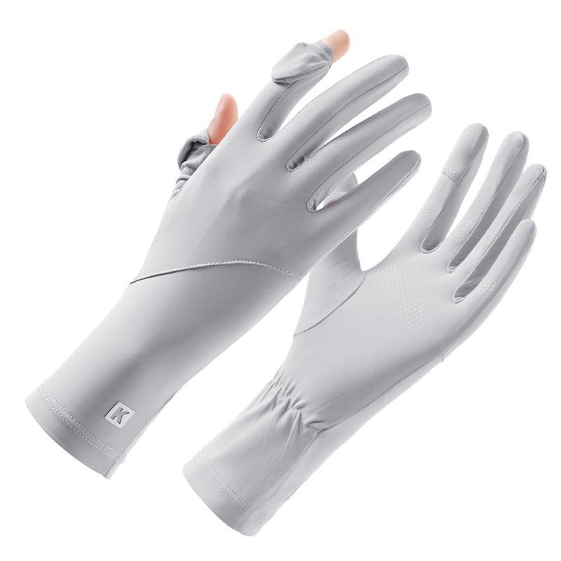 Sunscreen Gloves Summer Women's UV Protection Short Outdoor Windproof Non-slip Breathable Driving Cycling Light Gloves