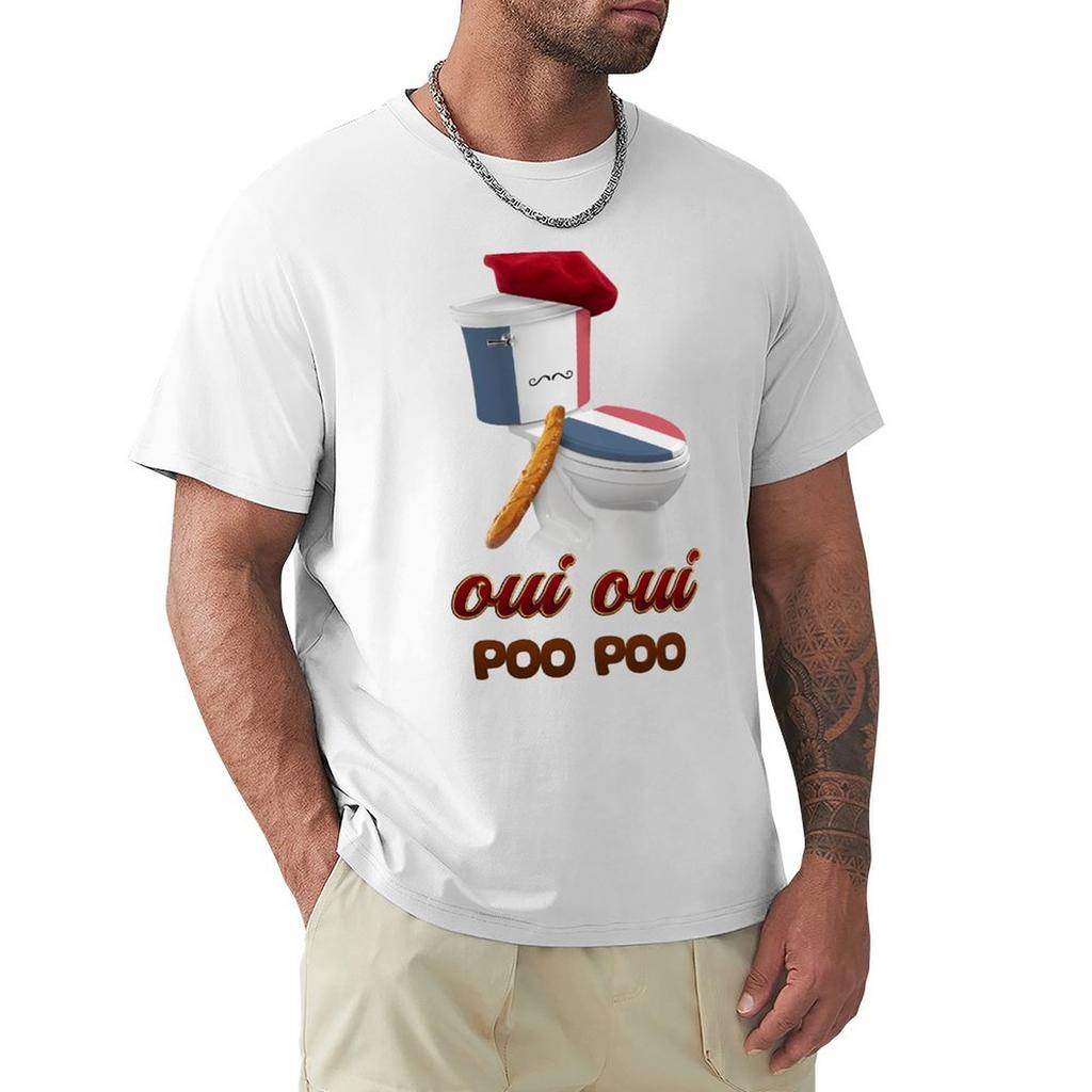 Oui Oui Poo Poo French Toilet Tshirt Basic Short Sleeve Tshirt For Unisex
