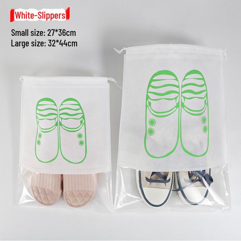 Thickened Transparent Non-Woven Drawstring storage bag for Shoes, Toys, and Travel - Dustproof and Spot-Free.