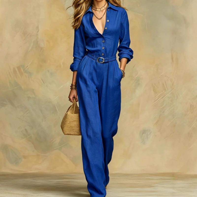 KANKEIRR Moda Donna Casual Tinta Unita Stampa Autunno Inverno Manica Lunga Bretelle Pantaloni Tute & Rompers