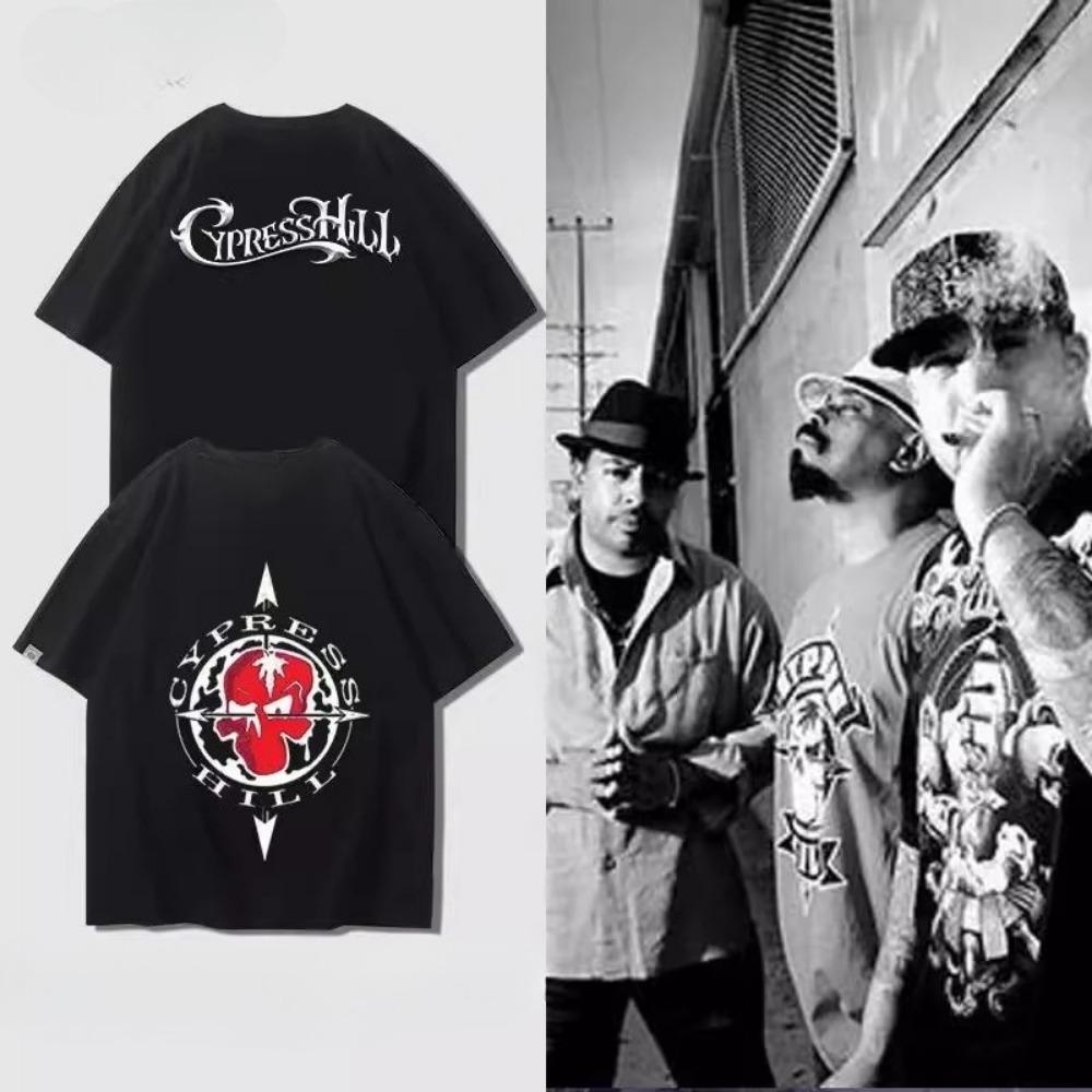 

Band T Shirt Men s Summer European Retro Cotton Short Sleeved Round Neck Hot Selling Gothic Clothing S
