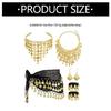 Womens Belly Dance Accessories Set with Hip Scarf Wrap Gold Coin Headband Belly Dance Necklace Earrings and Bracelets