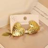 European American Trendy Cross-Border Punk Cold Wind Stainless Steel Earrings Geometric Irregular Drop Fashion Jewelry