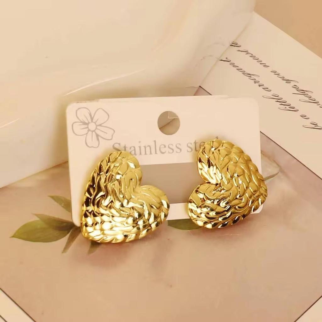 European American Trendy Cross-Border Punk Cold Wind Stainless Steel Earrings Geometric Irregular Drop Fashion Jewelry