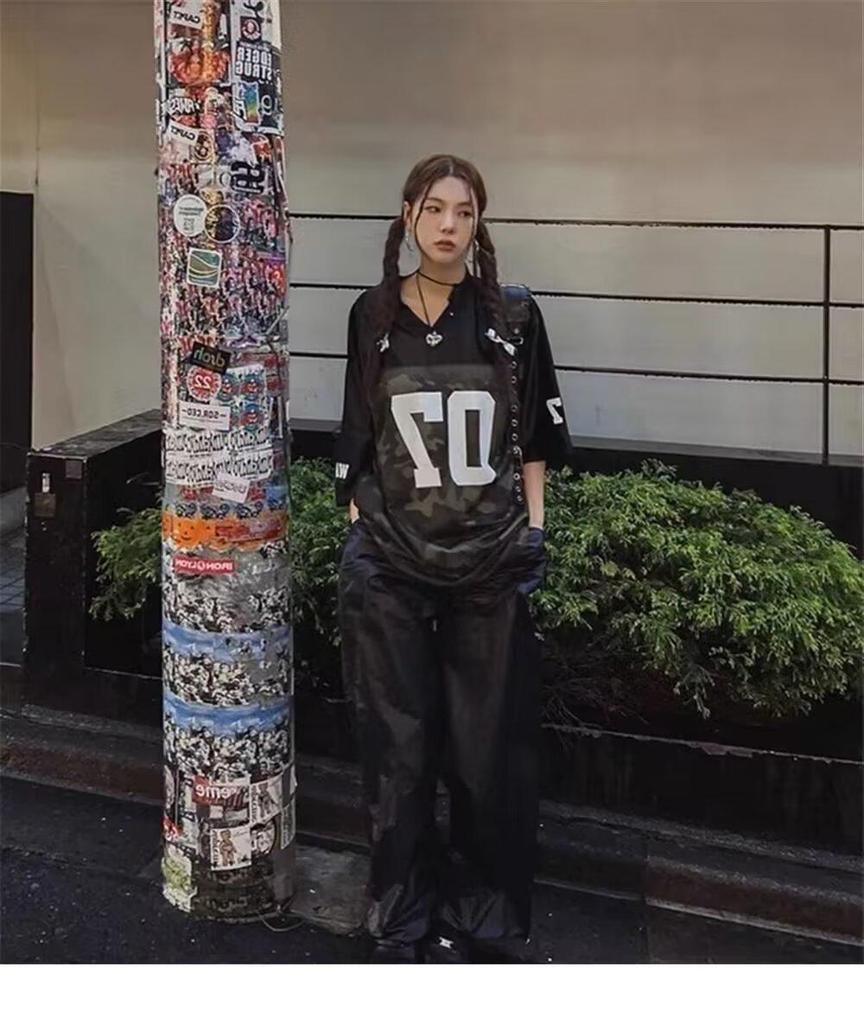 Women's 2025 Retro Hip Hop Short Sleeve Jersey Tee