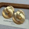 Simple Metal Texture, Interlocking Earrings, Fashionable Retro Personality Exaggerated Cold Wind Geometric Earrings