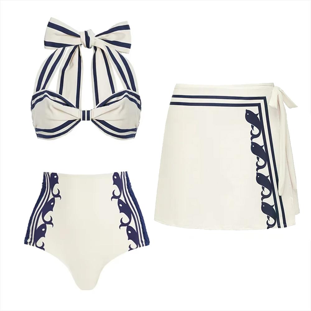 2026 High Quality One Piece Swimsuit Floral Ruffle Printed Push Up Women Bikini Set Swimwear Slimming Bathing Suit Beach Wear