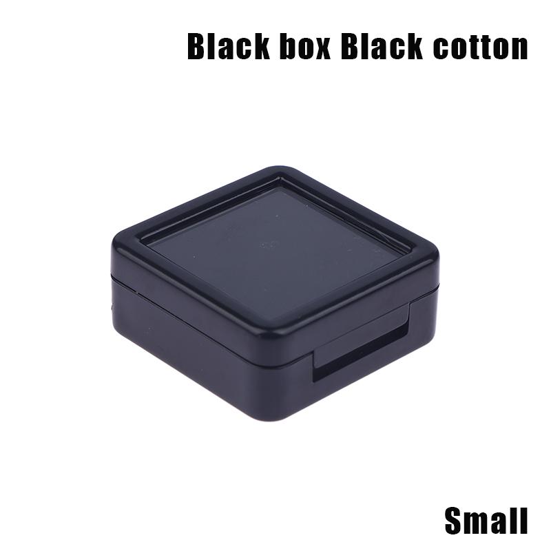 Przezroczysty Pudełko do Przechowywania Klejnotów z Szklanym Blatem - Witryna na Biżuterię z Bezpiecznym Pokrywką, Organizer na Luźne Diamenty, Kamienie Szlachetne i Zawieszki