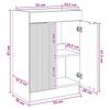 Under Sink Bathroom Cabinet In Concrete Grey 56 X 37.5 X 81 Cm
