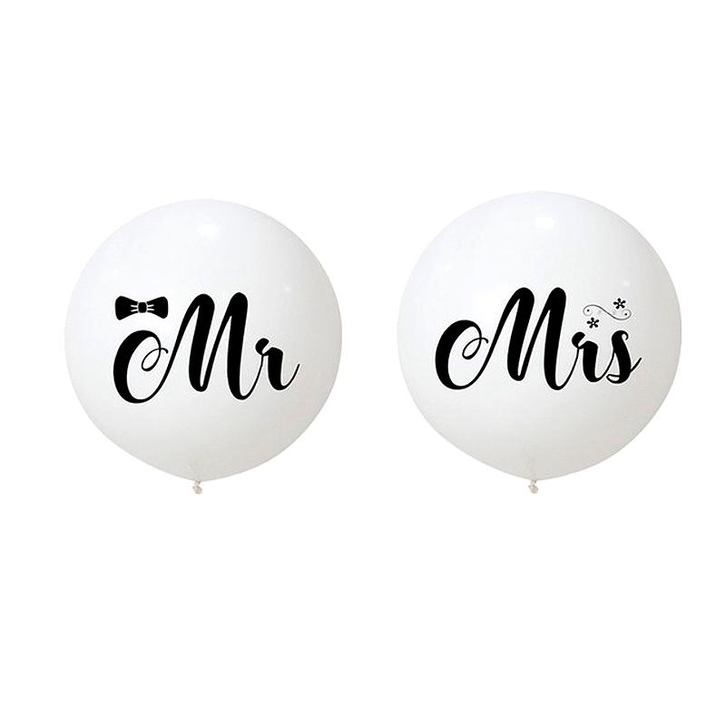 

2 шт./лот 36 дюймов гигантские круглые белые латексные шары с принтом свадьба День святого Валентина предложение шары принадлежности 36inch 2pcs