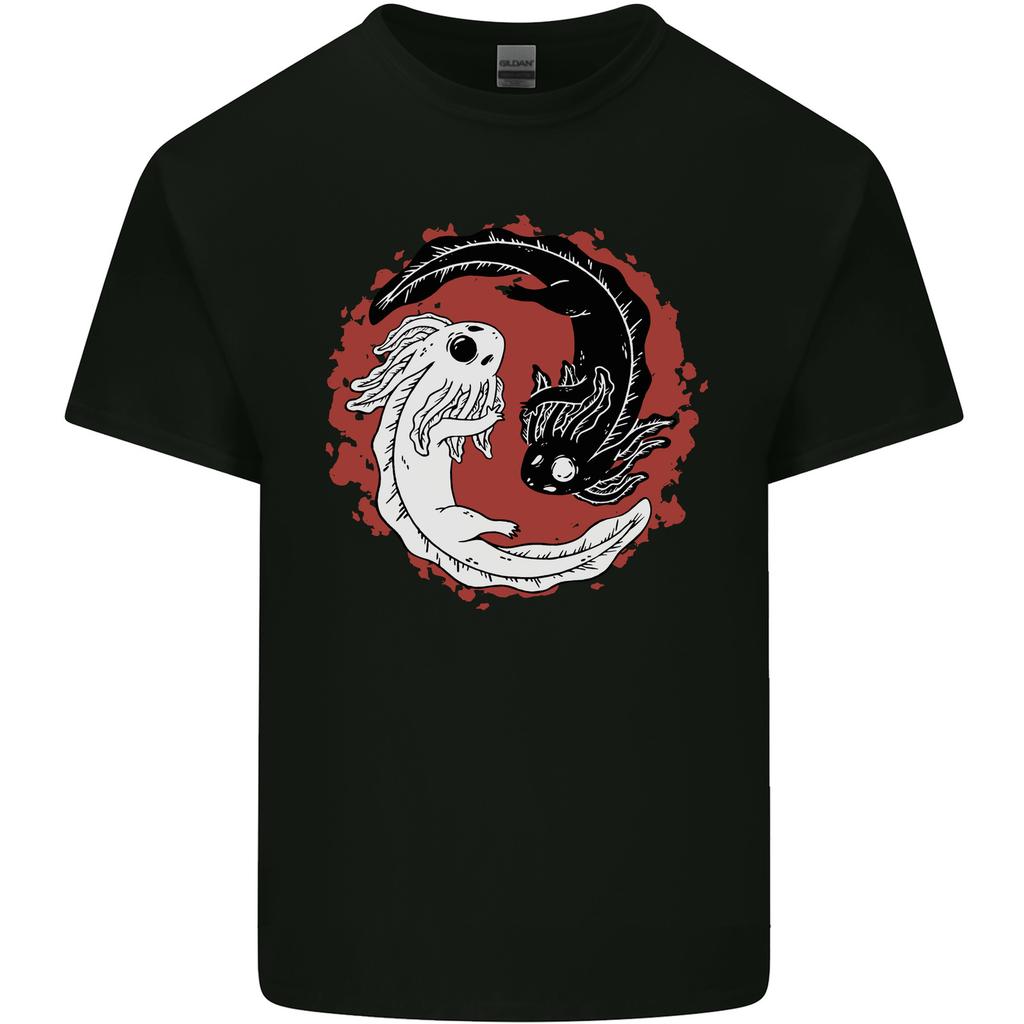Yin Yang Axolotl Unisexs Light Cotton TShirt
