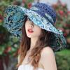 Wide Brim Bucket Hats Folding Straw Hat Fashion Beach Hat  Women