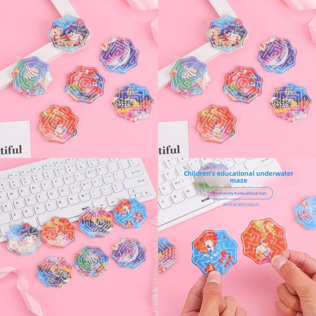 Plastic Marble Bead Maze Toy With Octagonal Track For Childrens Learning Early