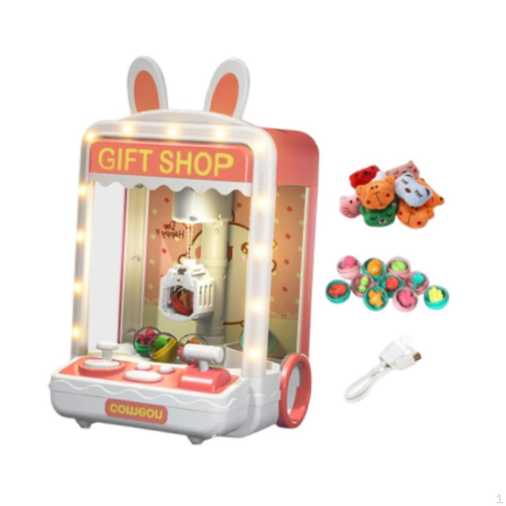 Claw Machine for Kids Arcade Game with 10 Dolls Capsule Toys,Gift,Candy Grabber Vending