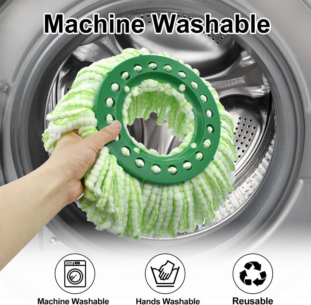 Cap Mop Tornado Spin DOAR Compatibil cu , Lavabil & Reutilizabil Cap Mop Libman Rezervă de Schimb pentru Mop Tornado (NU pentru Versiunea Veche)