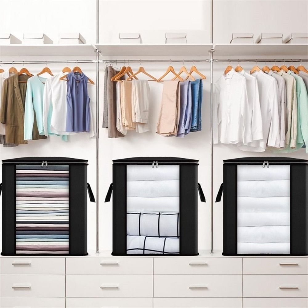 Extra Large Quilt Clothes Storage Bag Breathable Pillow Comforter Storage Bag  Bedroom