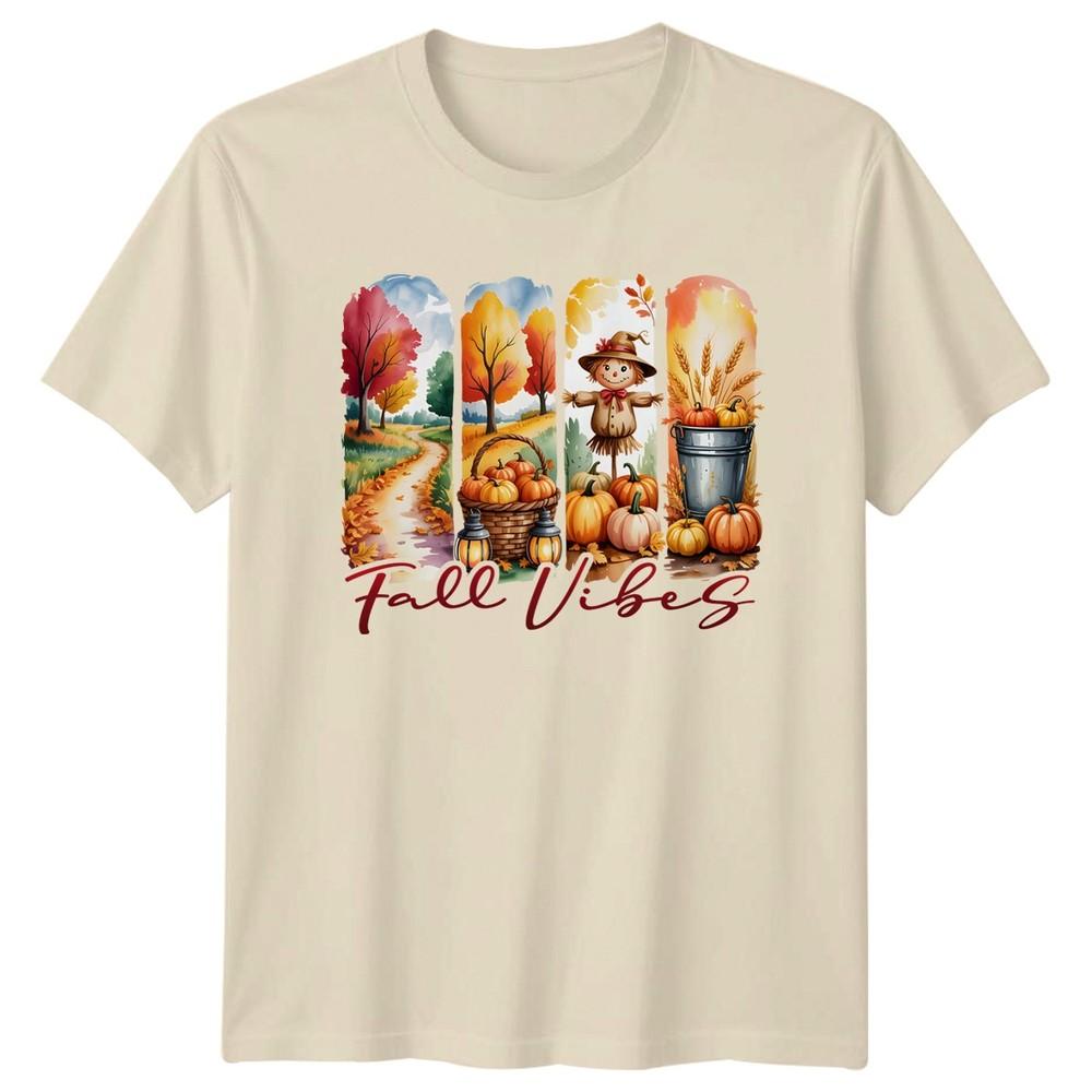 Fall Vibes Autumn Seasons Unisexs TShirt Unisexs Tee Graphic Unisex Top