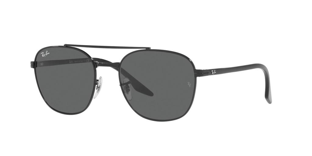 Sunglasses RB3688 Black Dark Gray Lenses Ray-Ban 55/Crystal (1.9)