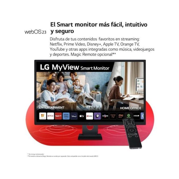 LG 32SR50F-B Smart Monitor 32" IPS Full HD webOS23 Bluetooth Altavoces y Mando a Distancia Negro