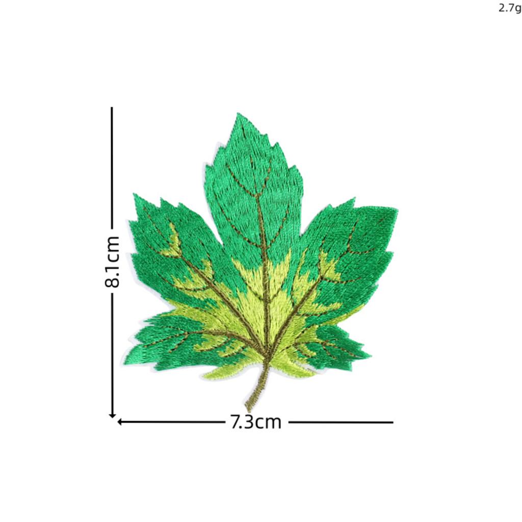 Maple Leaf Fabric Patches, Colorful Leaf Patches, Iron- Adhesive Backing