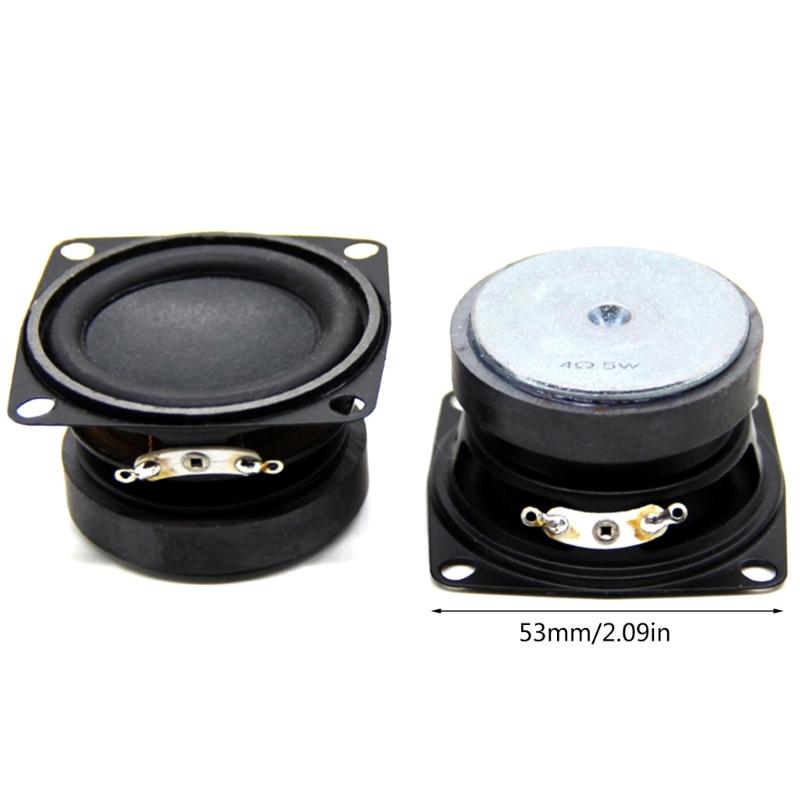 DIY Sound Speaker 53MM Mini Speaker for DIY Projects 53mm 4Ohm 5W Portable Speaker 2inch 5W for Full-Ranges Multimedias