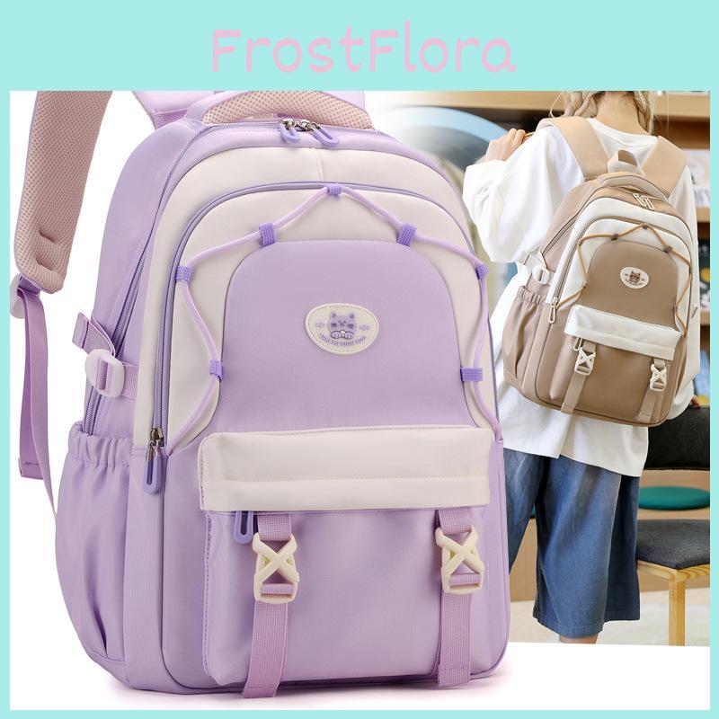 Spacious And Lightweight Nylon Backpack For Middle School Boys And Girls In Trendy Colors