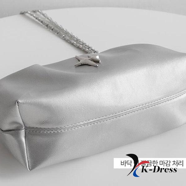 Shirring Chain Square Shoulder Bag (3 Colors)