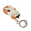 Leather Calico Cat Keychain Meow Cat Card Cover Kawaii Tuxedo Cat Pendant  Entrance Guard Card