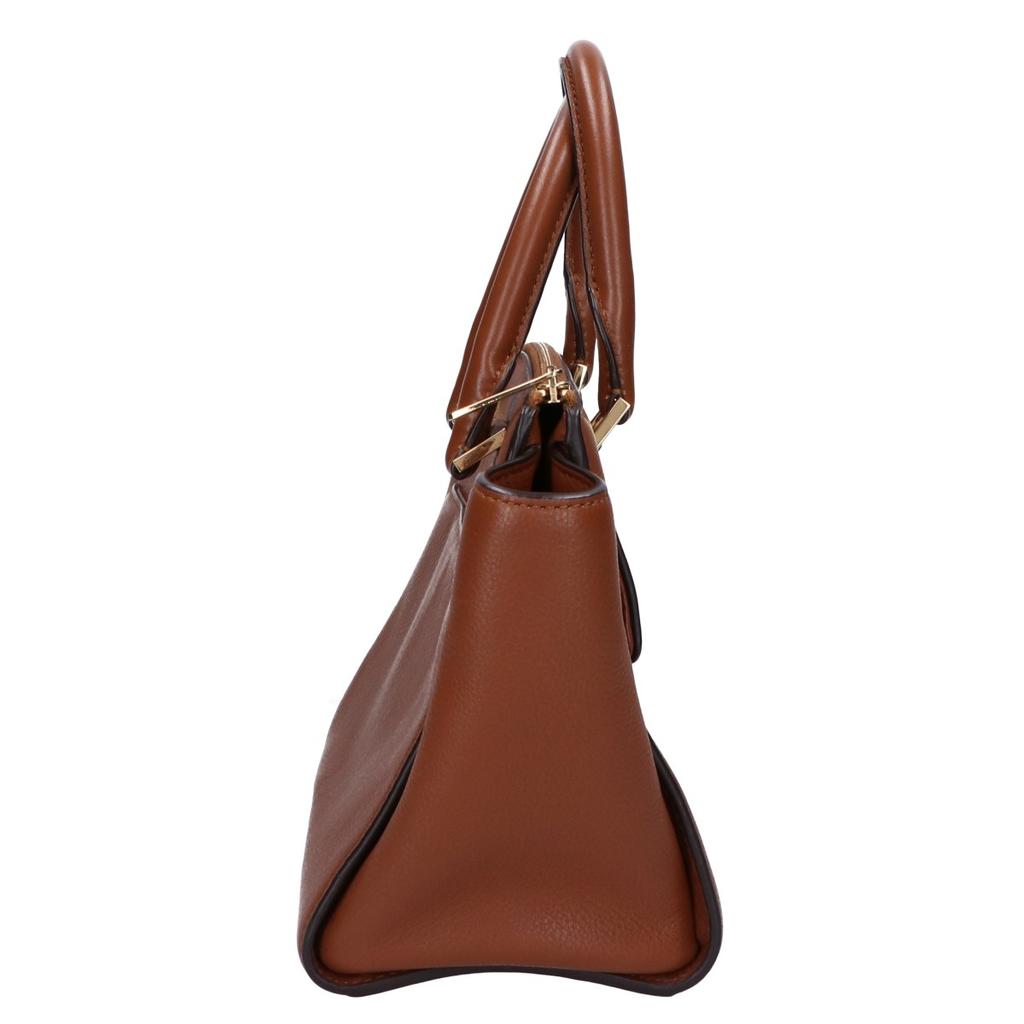 MICHAEL KORS 35H4GHUS2L Hudson Medium Satchel with MK Logo, 2-Way Handbag BrownUsed