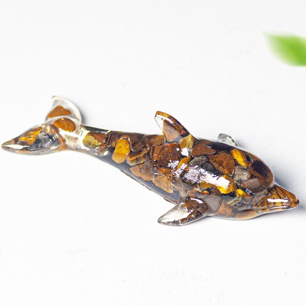 Dolphin Resin Figurine Home Decor Water Crystal Resin Gift For Animal Lovers
