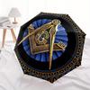 Masonic Square and Compasses Symbol  Umbrella, Portable 3-Fold Umbrella for Men & Women