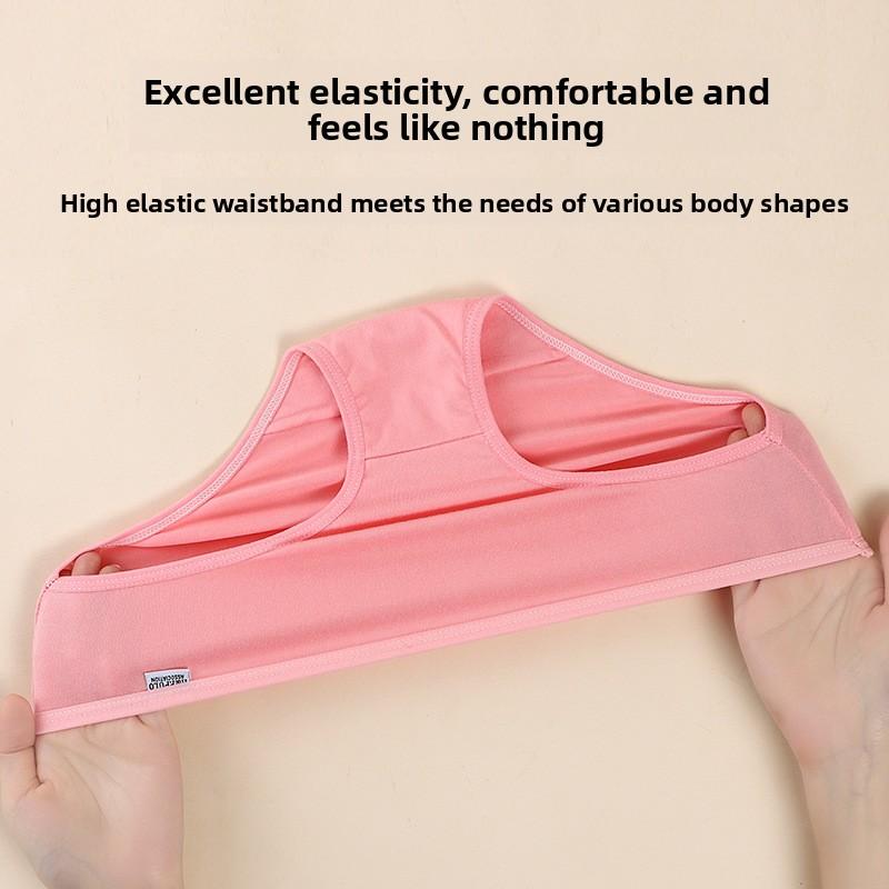 Plus Size Ladies Fashion New Cute Student Breathable Mid Waist Briefs