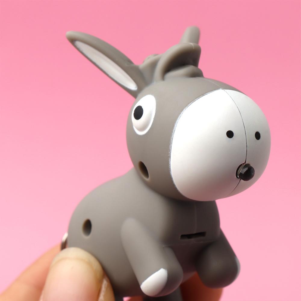 Barnpresenter Åsneform Mini Ficklampa LED-ljus Nyckelring Nyckelring Lyser