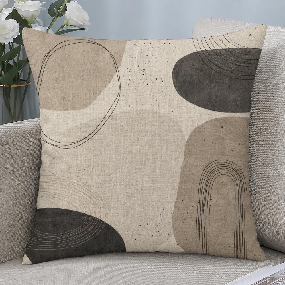 Stil Japandi Nordisch Natürliche Textur Kissenbezug Kissenbezüge Natürlicher Leinen Atmungsaktiv Sofa Schlafzimmer Dekor Kissenbezug