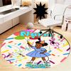 Custom Name Gracie's Corner Printed Round Rug Carpet Chair Rug Area Rug Entryway Doormats,for Office Chair Living Room Bedroom Kitchen Room.