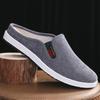 Zapatillas sin talón redondas antideslizantes para hombre estilo Old Beijing - Slip-ons de tela transpirable