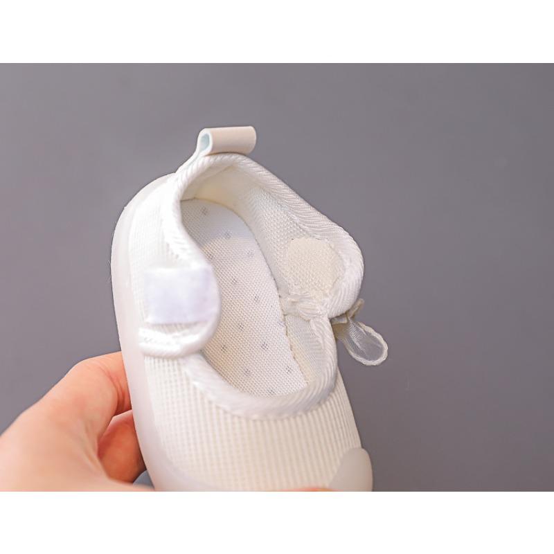 Baby Girls' Cute Bow Anti-Kick Walking Shoes & Flats, Spring New Arrivals Korean-style Breathable Soft-Sole Princess Shoes.