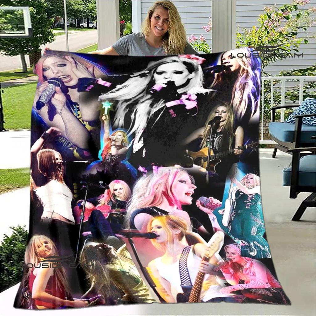 Singer AVRIL LAVIGNE Printed blanket Flannel Warm blankets Soft and comfortable blanket bed linings cubre cama Birthday Gift